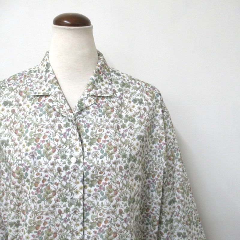 Parkes  LIBERTY ミニオープンカラーシャツ /WH1 【日本製】